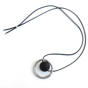 Ball and Circular Disc Necklace